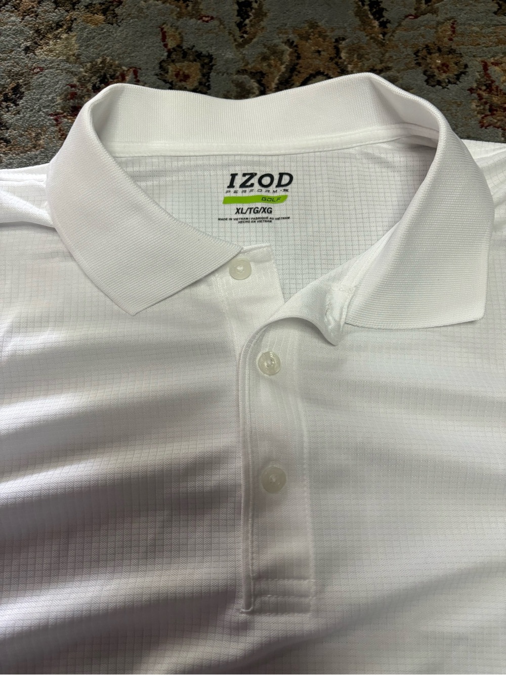 IZOD White Active Performance Polo